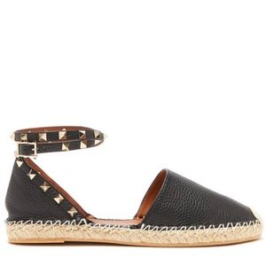 Valentino rock stud wrap around espadrilles